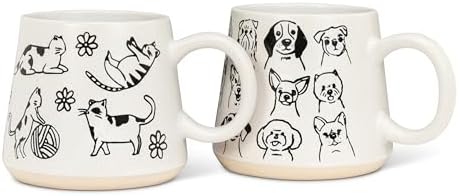 Abbott Collection Oversized Mug with Cat Drawings - Image 4