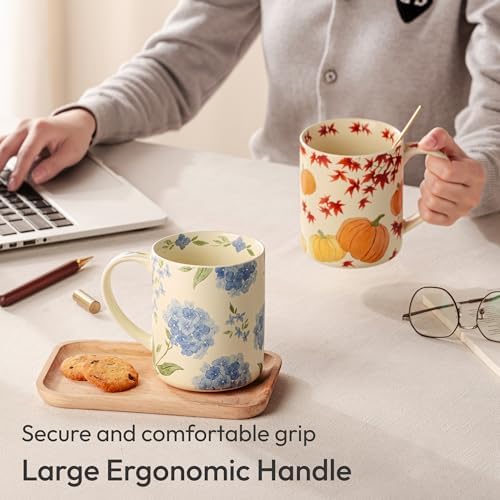 18 oz Large Ceramic Coffee Mug, Porcelain Tea Cup with Big Handle - Image 5