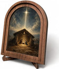 Nativity Scene Arched Decor, Christmas Manger Table Sign, 5.9x7.9 by HPCHENG