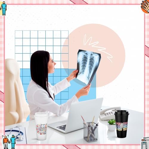 SiliFine 12 Pcs X-Ray Tech Week Gifts Bulk 16 oz Tumbler Radiology Gifts - Image 5
