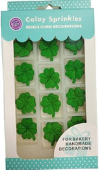 12 Pieces Green Shamrock Cakes Decorations Edible St. Patrick's Day Hard Sugar Icing Decorations Cupcake Toppers for Baking Cookie Ice Cream Candy Decoration - Image 2