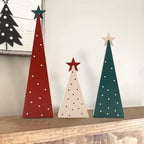 Christmas Decorations-Three Sizes Wooden Tree Sign with Star - Image 5