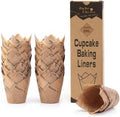 Bake Choice 200pc Standard Tulip Cupcake Liners for Baking, Newspaper Print by BakeChoice