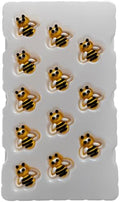 12 Pieces Bees Cakes Decorations Edible Bee Shaped Hard Sugar Icing Decorations Cupcake Toppers for Baking Cookie Ice Cream Candy Decoration Spring Birthday Party by EPHVODI