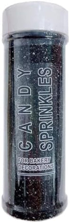 Edible Black Sanding Sugar Sprinkles 142g/ 5.01oz Sugar Crystals for Cake Decorating Candy Baking Decorations Ice Cream Toppings and Cupcake Decorating for Valentines Halloween Christmas - Image 5