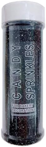 Edible Black Sanding Sugar Sprinkles 142g/ 5.01oz Sugar Crystals for Cake Decorating Candy Baking Decorations Ice Cream Toppings and Cupcake Decorating for Valentines Halloween Christmas - Image 5