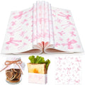 Marspark 100 Sheet Pink Bow Wax Paper for Sandwich Burgers 11.4 x 11 Inches by Marspark