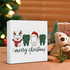 Dental Christmas Decor, Cute Christmas Teeth Wooden Sign Decorations - Image 5