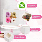 26pcs White Cookie Boxes with Window, 4x4x2.5 Inch, 36pcs Stickers - Image 7