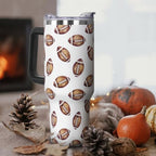 Fall Thanksgiving Tumbler with Lid and Straw 40oz,Cute Football Vacuum Insulated Leak Proof Stainless Steel Coffee Cup for Game Day, Farmhouse Accessories Gift for Women Girls - Image 3
