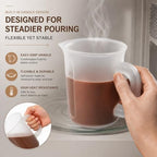 Palksky 2 Cup Measuring Cups with Spout, 16 oz Liquid Measuring Cups with Handle, Flexible Microwave Safe Measuring Cup for Baking, Cooking, Chocolate, Butter, Syrup - Image 2