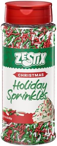 Christmas Sprinkles for Baking, 10 oz – Holiday Cookie Decorations by Zestix