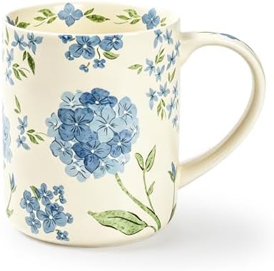 18 oz Large Ceramic Coffee Mug, Porcelain Tea Cup with Big Handle by LINVIA