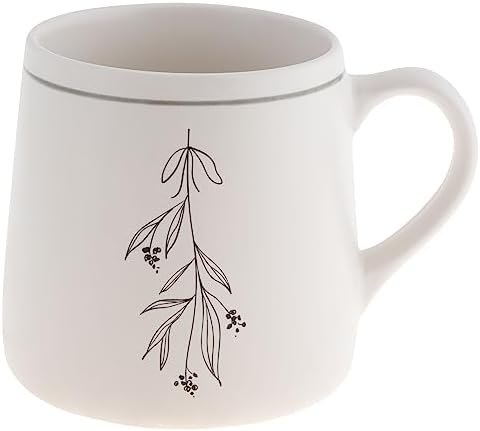 Karma Gifts, Winter White Mug, Mistletoe, 18 OZ by KarmaGifts