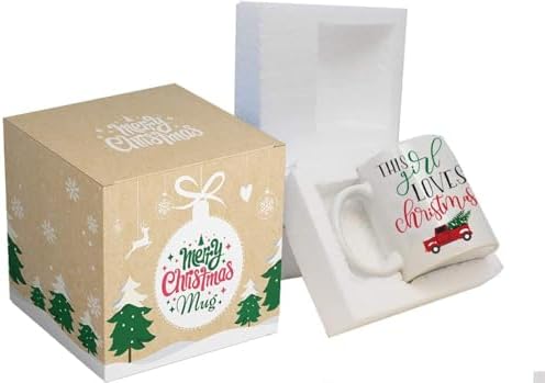 BLUE RIBBON This Girl Loves Christmas Holiday Coffee Mug, 15 oz - Image 3
