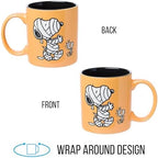 Silver Buffalo Peanuts Mummy Snoopy, Wax Resist Ceramic Pottery Mug, 20oz - Image 5