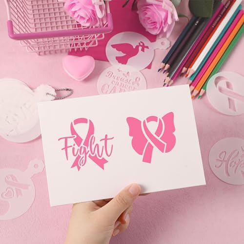 JULBEAR 36pcs Breast Cancer Awareness Cookie Stencils for Baking Party - Image 4