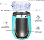 MEZMUT 12 Oz Insulated Wine Tumbler with Lid Double Wall Vacuum Stainless Steel Wine Glass Coffee Mug Insulated Tumbler Cup for Champaign, Cocktail, Beer (Teal, 1 Pack) - Image 6