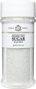 India Tree White Sparkling Sugar, Coarse Decorating Sugar, 7.5 oz Jar by IndiaTree