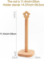 Paper Towel Holder, Wooden Kitchen Roll Stand Organizer Free Standing, - Image 3