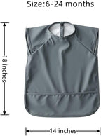 Waterproof Baby Bibs, Infant Toddler Extra Cover Feeding Bib - Image 2