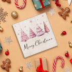 Merry Christmas Decorations - Pink Christmas Tree Wooden Sign - Image 4