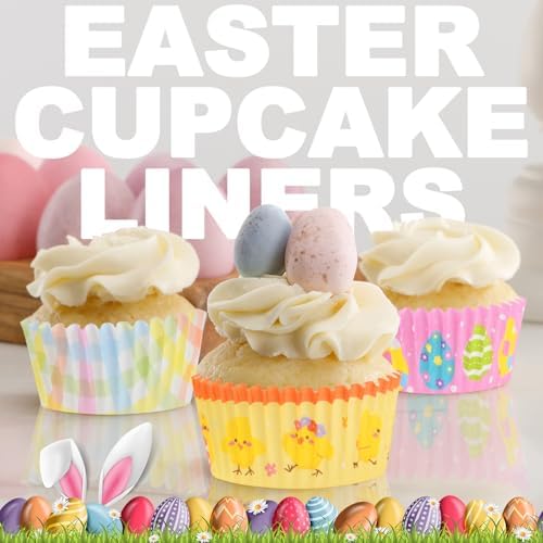 600 Pack Easter Cupcake Liners Baking Cups Standard Size Muffin Liners for Easter Spring Birthday Party Candy Cake Decorations Supplies(12 Styles) - Image 6