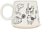 Abbott Collection Oversized Mug with Cat Drawings - Image 3
