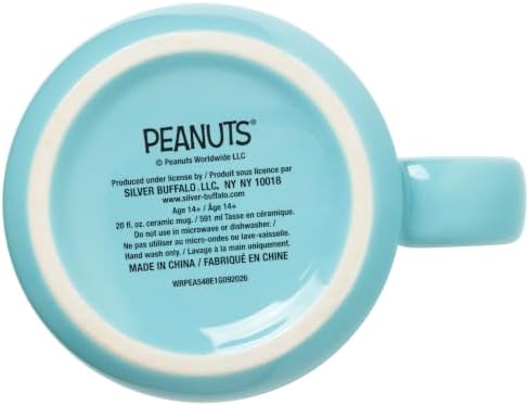Silver Buffalo Peanuts Snoopy Glitter Ceramic Camper Mug, 20oz - Image 4
