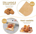 Cookie Bags Individual Heat Sealable Small Brown Paper Bags with Window - Image 3