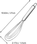 10.63" Stainless Steel Flat Whisk, Egg Beater - Image 2
