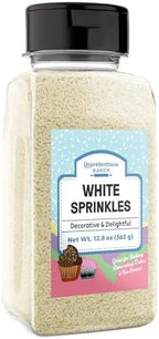 Unpretentious, Sprinkles: White Jimmies, 12.8 Oz by Unpretentious