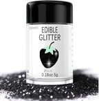 Black Edible Glimmer Powder Glitter - Colaele 5 grams Food-Grade Luster Dust Metallic Fancy Food Decorating Sprinkle Glimmery Brew Dust for Cake Decorations Drinks Wine Beverage Candy Dessert, Vegan by Enjoyyourcolorfullife