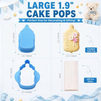 10 Pcs Baby Shower Cake Pop Molds Set with 100 Sticks - Image 4