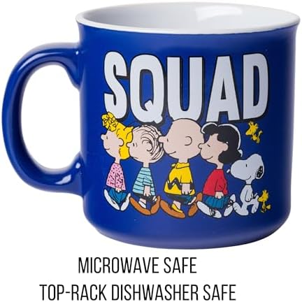 Silver Buffalo Peanuts Squad Ceramic Camper Mug, Classic Drinkware, 20oz - Image 3