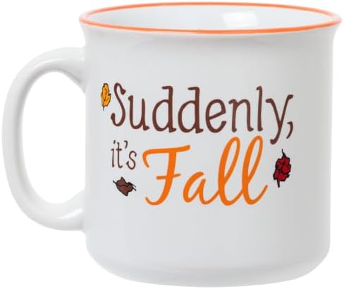 Silver Buffalo Peanuts Suddenly Fall Season Quote, Ceramic Camper Mug, 20oz - Image 2