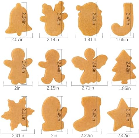 Christmas Cookie Cutters Set, 12 Pieces Stainless Steel Metal Christmas Cookie Cutters Shapes - Gingerbread Men,Christmas Tree,Snowflake, Candy Cane, Santa Face, Star and More - Image 2
