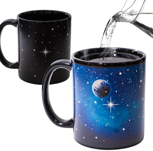 Kmiles Heat Changing Starry Earth Moon Mug Colour Changing Magical Coffee Mug Tea Cup 12 Ounce - Novelty for Xmas Funny Gifts by Kmiles