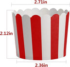 100 Pack Muffin Liners Baking Paper Cups Red and White - Image 2