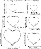 MrCookie Heart Cookie Cutters Set,6pc,Thickened Stainless Steel - Image 5