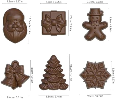 3D Christmas Silicone Molds, Large Size Xmas Baking Mold with Scraper for Cakes, Handmade Soap, Chocolate, Jello, Candy and Candles - Image 4
