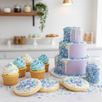 Manvscakes Sprinkles- Edible Cake and Cupcake Sprinkles with Assorted Shapes and Sizes for Parties, Metallic Sprinkle Mix for Cookies, Ice Cream, Cake and Cupcake Decorating, 4 oz (Snowflakes) - Image 5