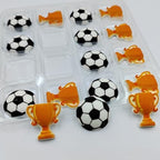 16 Pieces Soccer Cakes Decorations Edible World Cup Hard Sugar Icing Decorations Cupcake Toppers for Baking Cookie Ice Cream Candy Decoration - Image 3