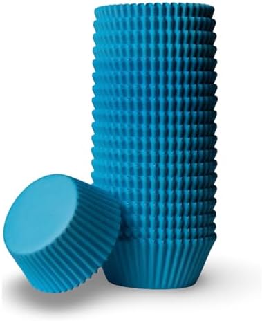 200 Paper Cupcake Liners, Muffin Liners or Baking Cups for Desserts, Muffins, Cupcakes and More Treats; Grease Proof, No Smell, Food Grade, Nut Serving Containers (Blue) - Image 5
