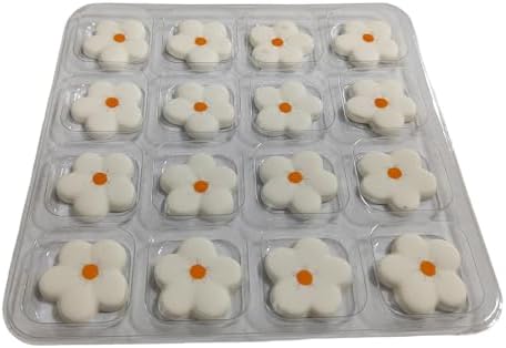 16 Pcs Edible White Sugar Flowers Cake Decorations Icing Decoration - Image 3