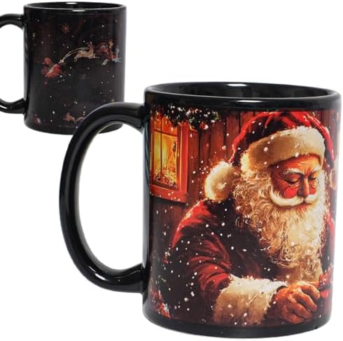 Kmiles Heat Changing Santa Claus Mug Colour Changing Magical Coffee/Tea Cup 12 Oz, Red/Black, Wonderful Christmas Gifts. by Kmiles