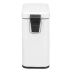 mDesign 5 Liter Rectangular Small Steel Step Trash Can Wastebasket, Garbage - Image 6