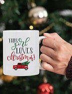 BLUE RIBBON This Girl Loves Christmas Holiday Coffee Mug, 11 oz - Image 5