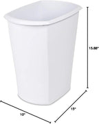 STERILITE 10528006 White Waste Can - Image 3