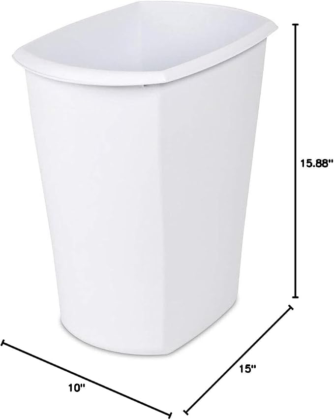 STERILITE 10528006 White Waste Can - Image 3